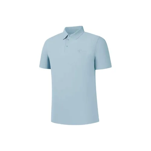 XTEP Soft Gray Blue Men's Polo