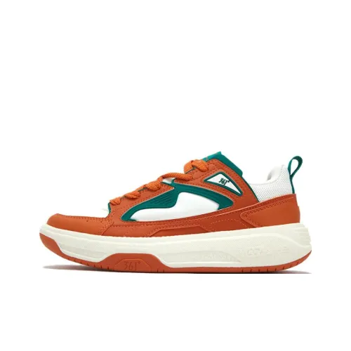 361° Slip Resistant Abrasion Resistant MID Топ Скейтборд Кроссовки Женские Оранжевый Белый Зеленый