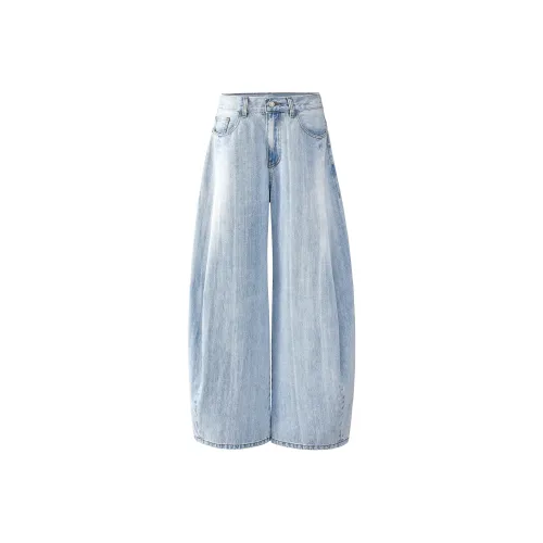 KM Бамбук Синий Унисекс Джинсы