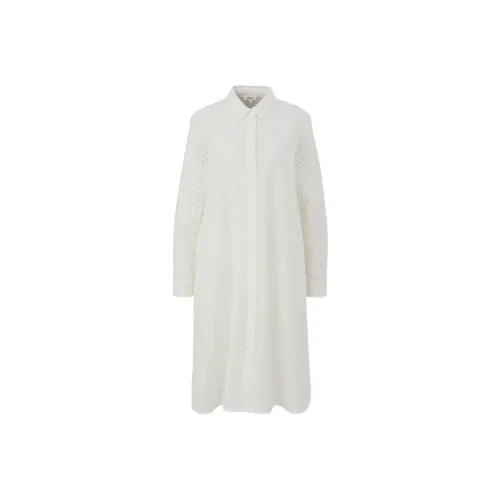 MC2 SAINT BARTHELEMY Длинное платье с длинными рукавами женское белое