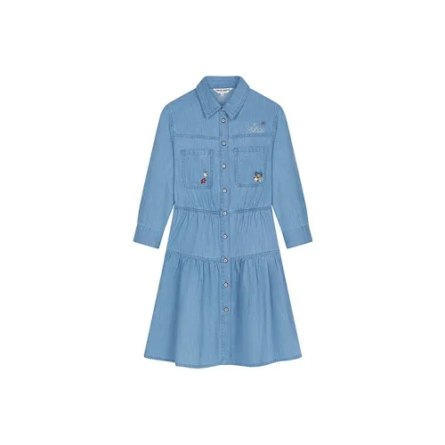 Teenie Weenie Длинное платье с длинными рукавами женское