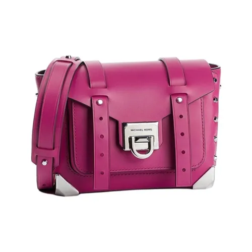 MICHAEL KORS Manhattan Кожа Почтовая Сумка Курьерская Сумка Сумка через плечо Средняя Женская Фуксия