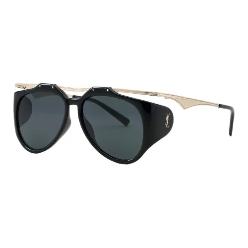 SAINT LAURENT Пластина And Металл Aviator Солнцезащитные очки Унисекс Черный