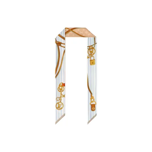 LOUIS VUITTON Шелковые шарфы Женские Бежевый