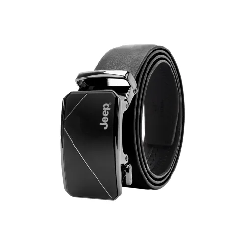 JEEP Ремни из коровьей кожи Мужской Черный Зернистая кожа личи Черный Ширина 3,5 см