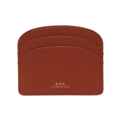 A.P.C. Joint Paragraph Телячья кожа Держатель для карт Держатель для карт Женский Оранжевый Красный