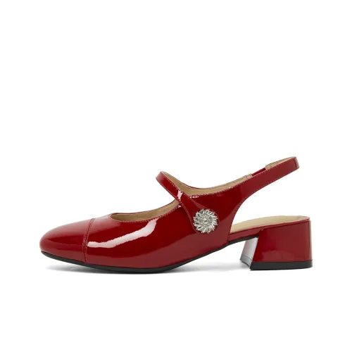 COMELY Mary Jane Shoes Женские Бордовый Красный