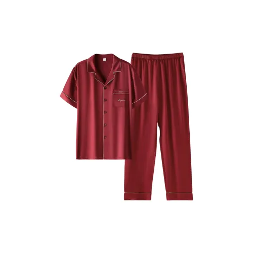MULONGSHIJIA Masala Красный Мужской Пижамный Комплект