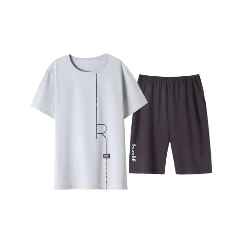 MULONGSHIJIA Sculpture Серый Мужской Пижамные комплекты