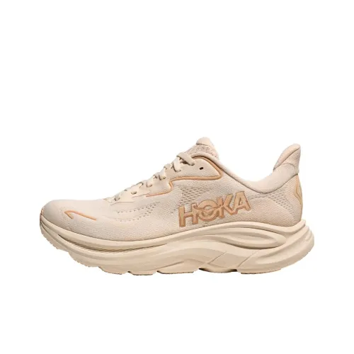 HOKA ONE ONE CLIFTON 10 Противоскользящий устойчивый к истиранию низкий топ повседневная беговая обувь женская бежевый