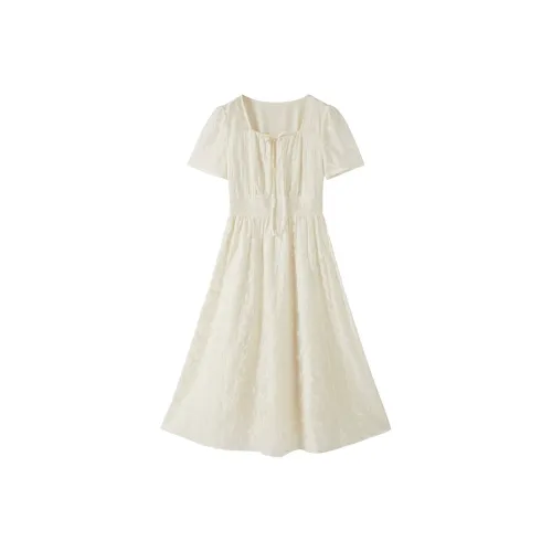 XIANGYING Короткое платье с короткими рукавами женское