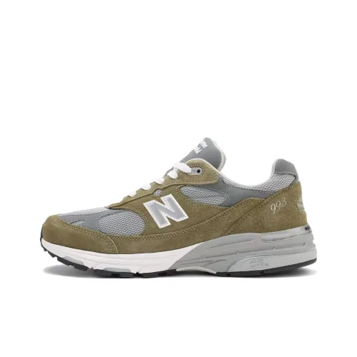 New Balance NB 993 Low Топ Повседневные Беговые Кроссовки Унисекс Серый Зеленый