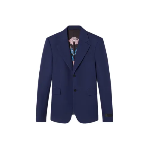 VERSACE Бизнес костюм пальто мужской синий