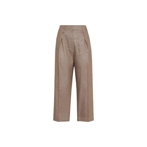 BRUNELLO CUCINELLI SS25 Повседневные брюки Женские Светло-коричневый