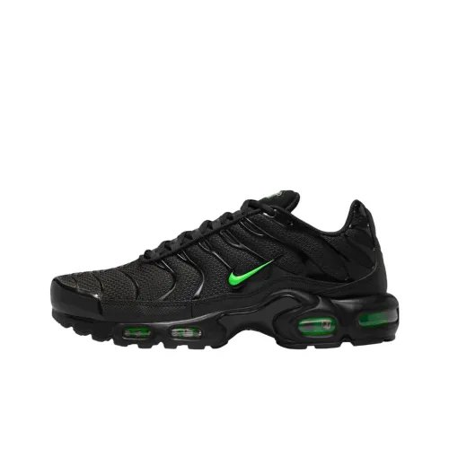 Nike Air Max Plus Устойчивый к истиранию Низкий Топ Тренировочные Повседневные Беговые Кроссовки Мужские Черные Зеленые