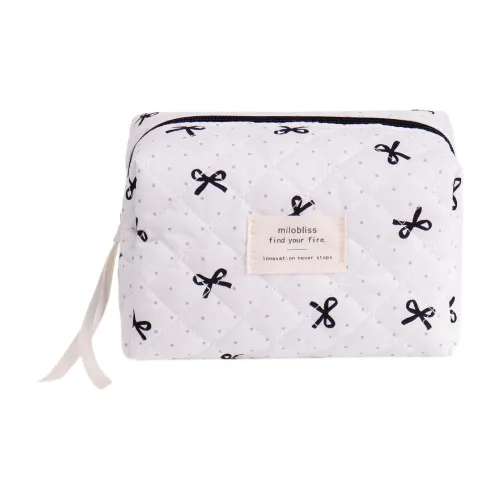 MILO BLISS Корейский Минималистский стиль Гороховый узор Бант Подушка Сумка для хранения Портативный