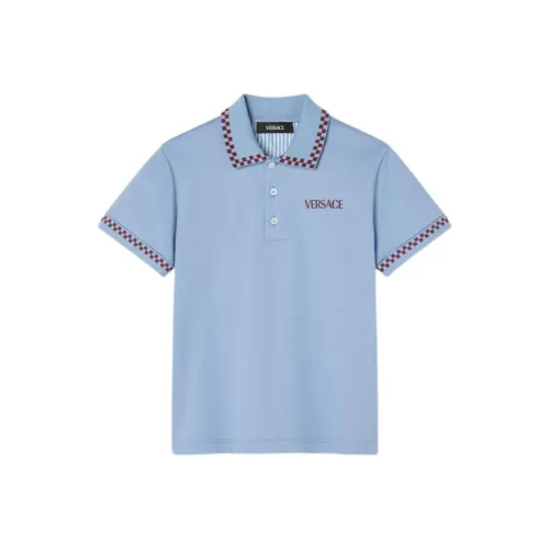 VERSACE Поло 90S VINTAGE Логотип Kids Синий Детский