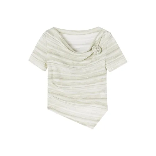 XIANGYING T-рубашка Женская Фруктовый Зеленый