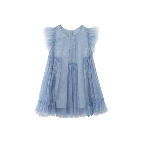 Mami Macca Платье Синий Children Возраст 3-7 лет
