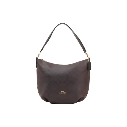 COACH Skylar Холст и Кожа Одно Плечо Сумка через плечо Сумка на плечо Сумка Женская Темно-Коричневый
