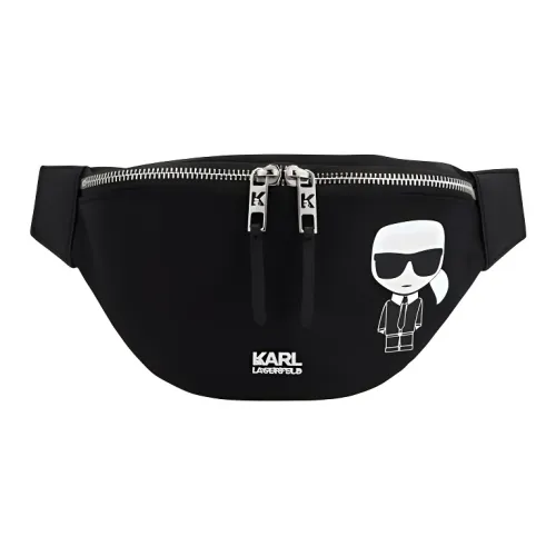 KARL LAGERFELD Полиамид Телячья кожа Бананка Унисекс Черный