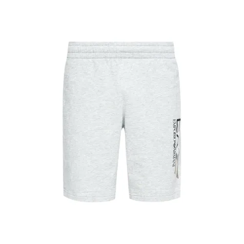 EMPORIO ARMANI EA7 Светло-серые мужские спортивные шорты