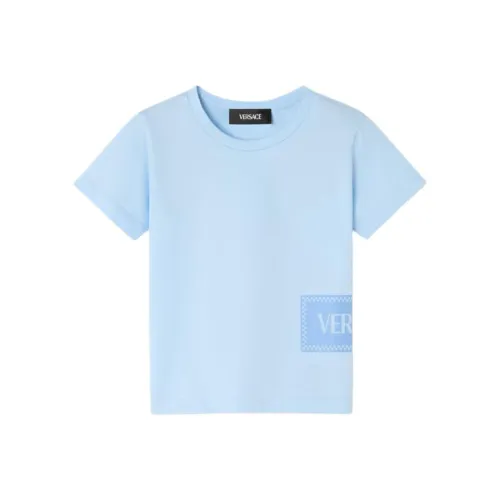 VERSACE 90S VINTAGE T-рубашка с логотипом KIDS синяя детская