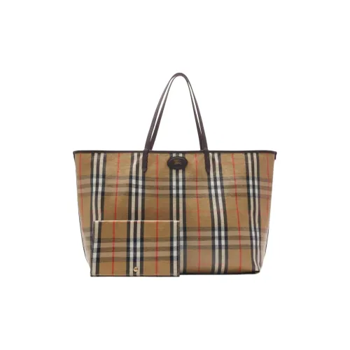 Burberry Сумка-тоут Highlands, Большой Размер Кожаные Ручки Застежка На Кнопку Съемная Сумка-кошелек