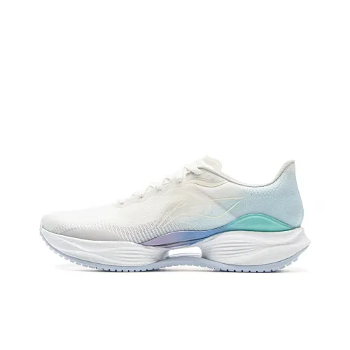 LINING Super Light 22 Амортизация Износостойкий Низкий Топ Тест физической подготовленности и Беговые кроссовки для экзамена Мужской Белый и Синий