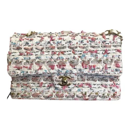 CHANEL Classic Flap CF Хлопок Твид Сумка через плечо Женская Многоцветная
