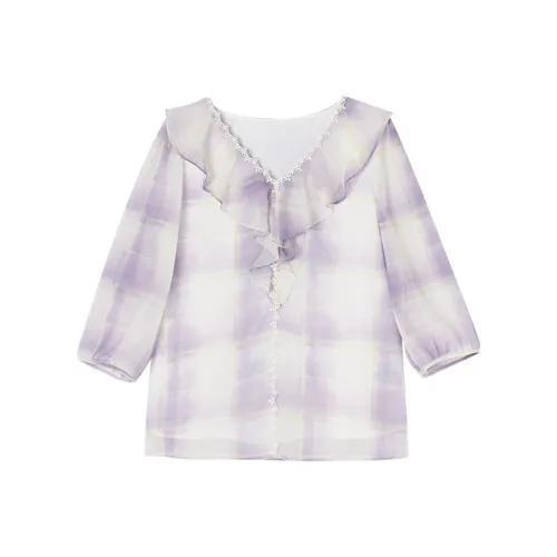 XIANGYING Шифон Рубашка Женская