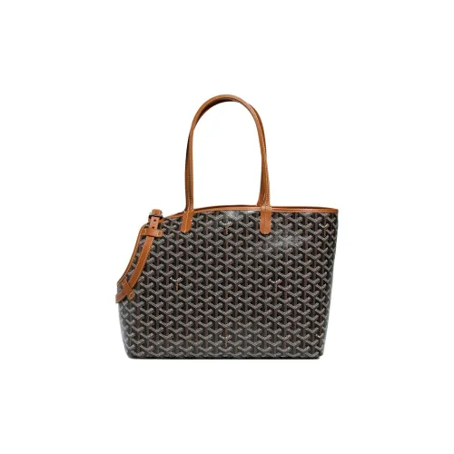 GOYARD Chien Gris Холст с кожей ПЭТ Провайдер Унисекс Черный коричневый