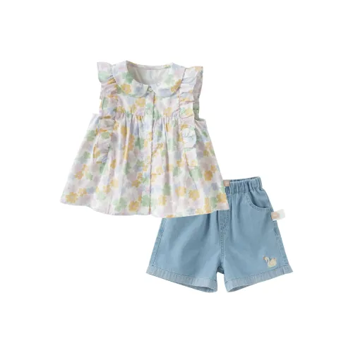 DAVE BELLA Повседневная спортивная одежда с цветочным принтом для детей 3-7 лет