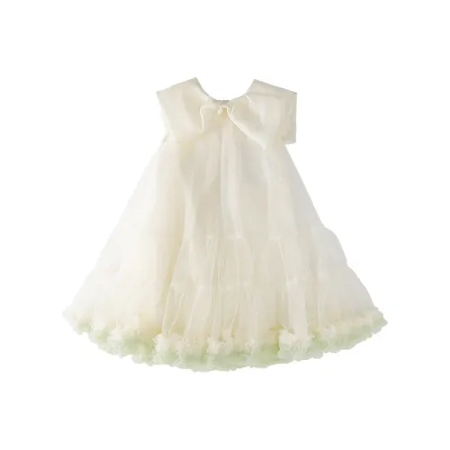 Mami Macca Платье Абрикос Children Возраст 3-7 лет