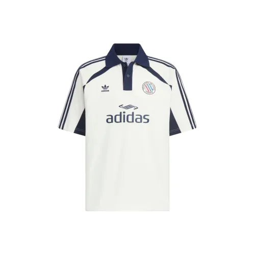 Adidas Originals 3 Stripes Короткий рукав Поло Мужской Нефритовый Белый