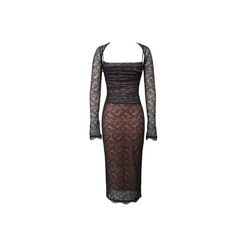 HOUSE OF CB SS25 Gaia Длинное Платье с Длинными Рукавами Женское