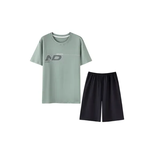 Sharefun Желтый Зеленый Мужской Пижамный Комплект