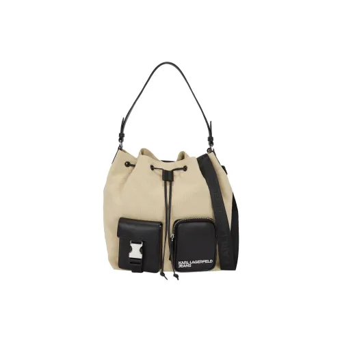 KARL LAGERFELD Хлопок с полиэстером одно плечо сумка стандартная женская бежевый