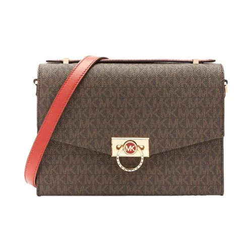 MICHAEL KORS Hendri Конверт Сумка Сумка через плечо Средняя Женская Желудево-коричневый