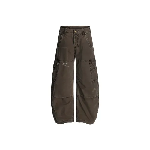 STRUCKCOOL Коричневые унисекс брюки карго