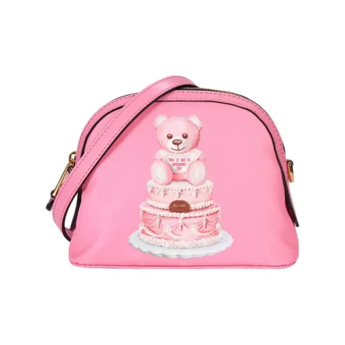 MOSCHINO Нейлоновые сумки через плечо женские розовые