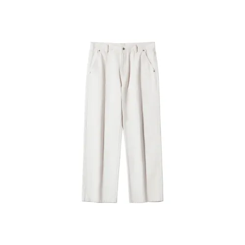 SANBAI STUDIO Джинсы унисекс цвета экрю