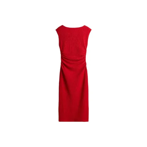 H&M Red Женские Короткие Платья с Рукавами