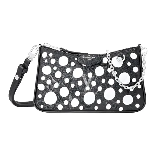 LOUIS VUITTON Yayoi Kusama Коллаборация Кожа Сумка Сумка через плечо Сумка через плечо Женская Черная
