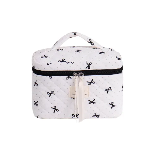 MILO BLISS Girlish Heart Dot Bowknot Portable Bucket Storage Bag