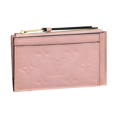 LOUIS VUITTON Тисненая коровья кожа кошелек женский розовый