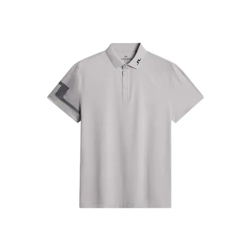 J.Lindeberg Поло Мужское Светло-Серое