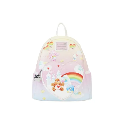 Sanrio ×CARE BEARS Коллаборация Hello Kitty Веганская кожа Рюкзак Мини Женские Многоцветный