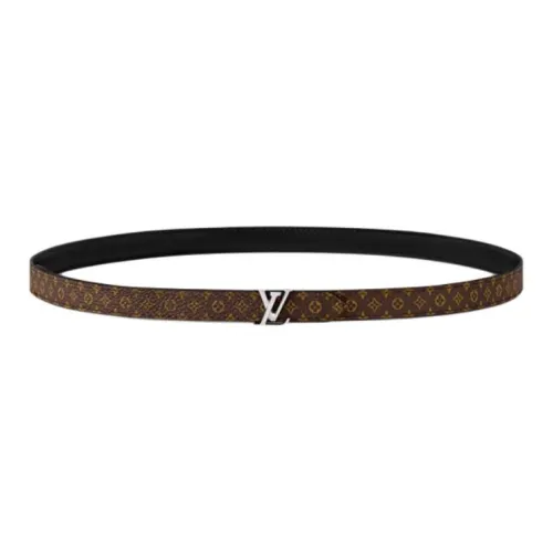 LOUIS VUITTON Металл Кожаные ремни Женские Коричневый Ширина 1,5CM