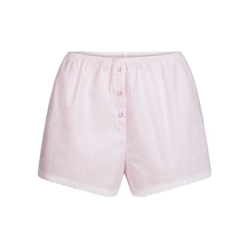 SKIMS SS25 Хлопковый поплин Сон Короткий Пижамные штаны Женские